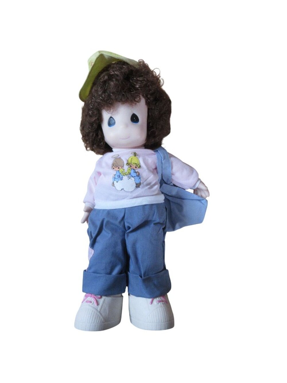 Precious Moments 16" Doll - Blue Shopping Bag - Yellow Visor